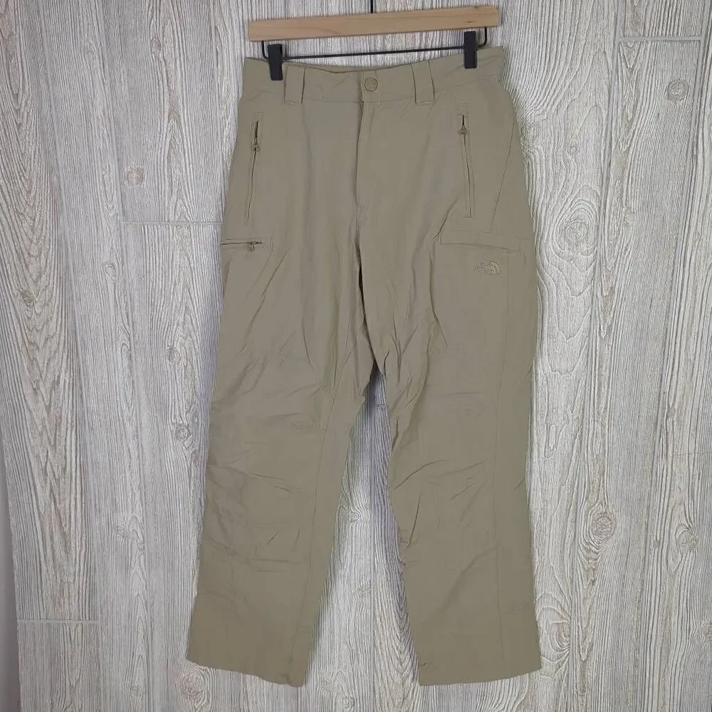 The North Face Men’s 30 Tan Khaki Cargo Hiking Outdoor Pants Stow Pocket